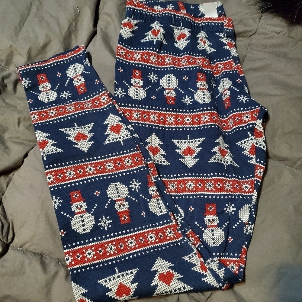 𝅺no boundaries snowman and Christmas tree leggings